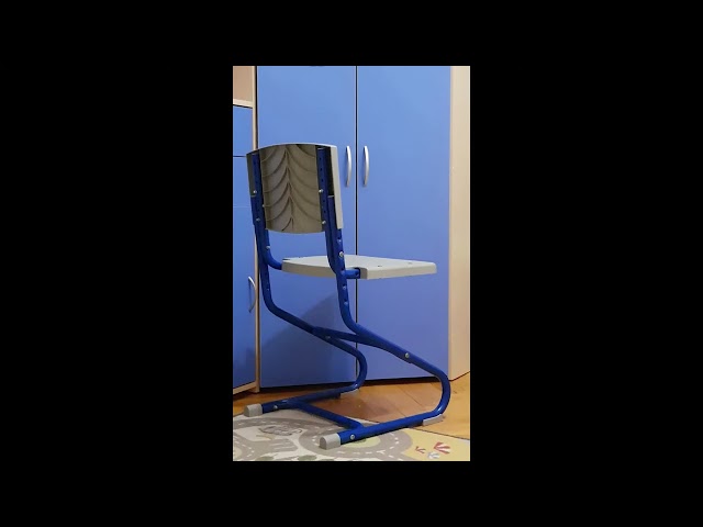 Регулируемый детский стул СУТ.01 Пластик (рост от 130 см), Бежевый в Екатеринбурге - видео 4