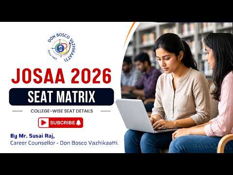 JOSAA 2026 Seat Matrix Released | College-Wise Seat Details