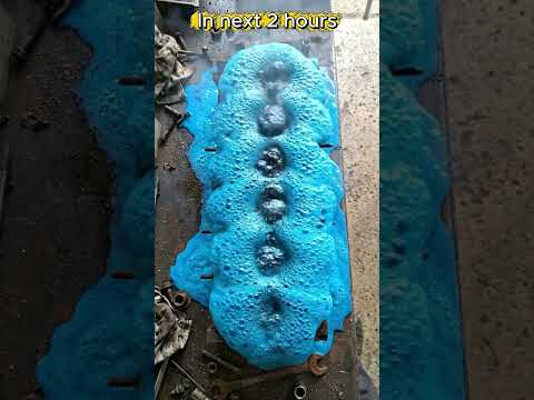 Melted Carbon 🤯 Blue Foam Engine Head Restoration ASMR #shorts