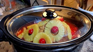 Pineapple Ham In The Slow Cooker #recipe