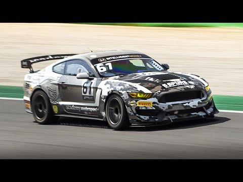 Ford Mustang GT4 Testing at Monza Circuit: Accelerations, Downshifts & Sound!