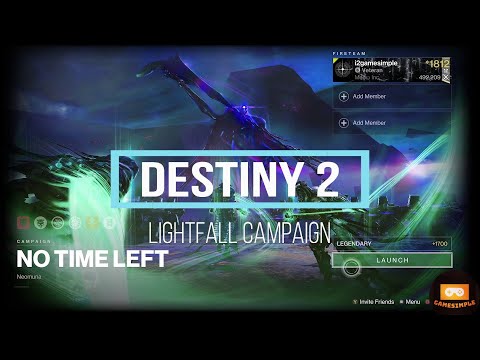 Destiny 2 Lightfall Campaign || No Time Left Legendary || Solo - STRAND || Neomuna || GameSimple