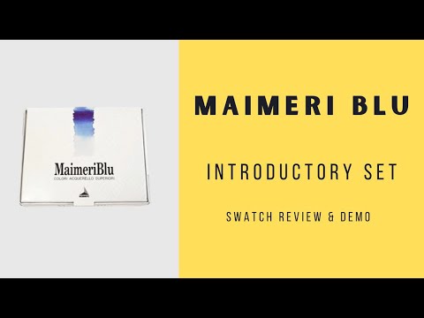 MaimeriBlu by Maimeri watercolor Introductory Set: full review, swatch, mixes and demo.