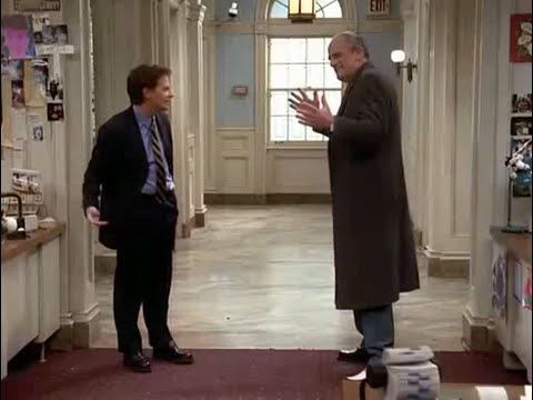 Christopher Lloyd with Michael J. Fox on "Spin City" (HQ)