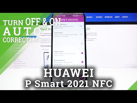 How to Enter Text Correction Options in Huawei P Smart 2021 NFC?