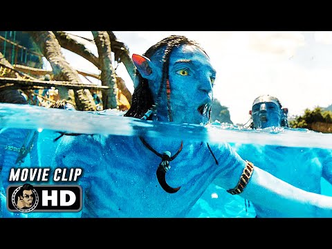 Learning To Dive Scene | AVATAR: THE WAY OF WATER (2022) Movie CLIP HD