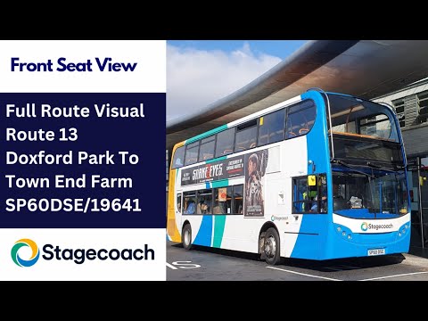 Full Route Visual | Stagecoach NE Bus Route 13 - Doxford Park To Town End Farm | SP60DSE/19641