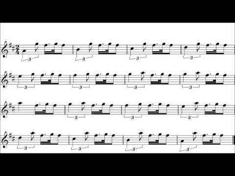 Great Highland Bagpipes Intermediate Exercise 7 – high pitch normal speed