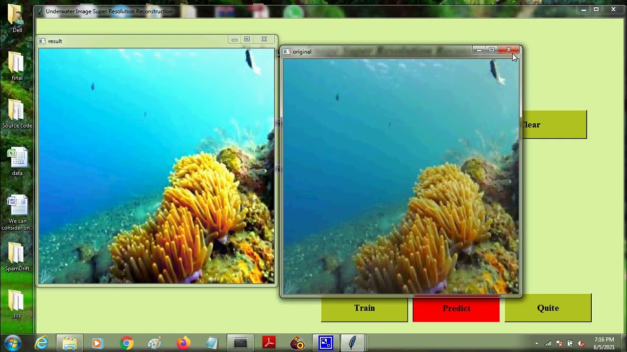 Image Enhancement using deep learning algorithm