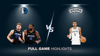 Dallas Mavericks vs San Antonio Spurs | Luka, Kyrie Irving & Victor Wembanyama | Highlights |