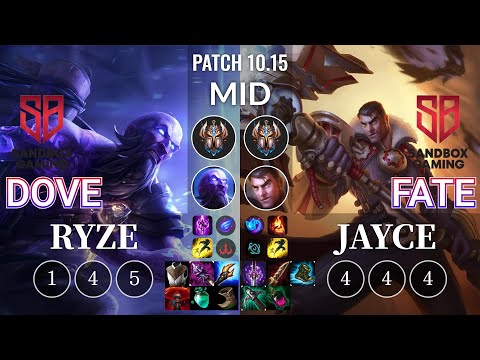 SB Dove Ryze vs SB FATE Jayce Mid - KR Patch 10.15