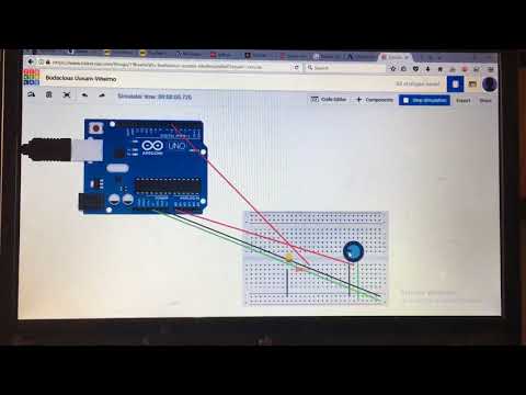 Arduino  controlling a LED using a trimmer potentiometer