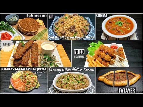 Restaurant Style Recipes Adana Kebab, Pulao, Qorma, Kerahi, Kofta, Lahmacun