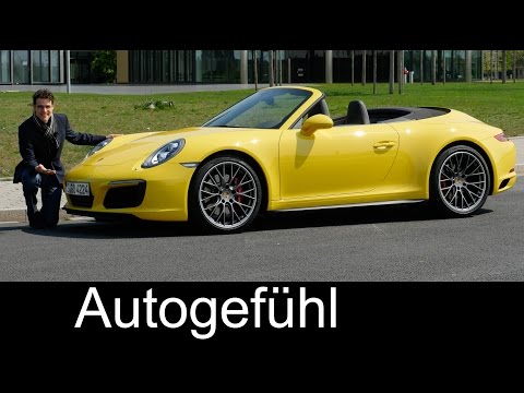 Porsche 911 Carrera 4S Cabriolet FULL REVIEW test driven Autobahn 991.2 Facelift