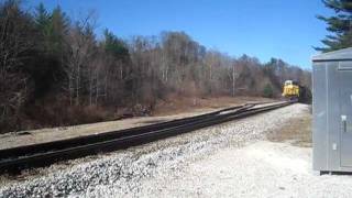 preview picture of video 'CSX Southbound at Altapass, NC 11/25/11'