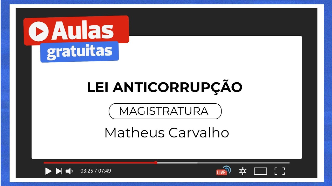 Lei Anticorrupção - Magistratura | Prof. Matheus Carvalho