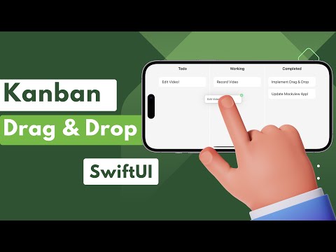 Kanban Drag & Drop - Moving Items between Section/List - Xcode 15 - SwiftUI thumbnail