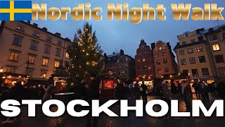 🇸🇪【4K】Stockholm Night Walk | Gamla Stan Christmas Market & Nobel Week Vibes✨💖
