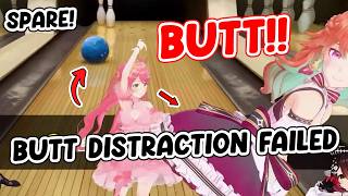 Miko's Too Pro at Bowling to Be Distracted by Kiara's Butt! 3D Collab