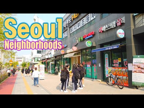 Viagem à cidade de Seul - caminhada em Sangil-dong, passeio a pé [Koto-ku 3] Refresque-se, caminhada na linha LAN [4K] 1(3)-4