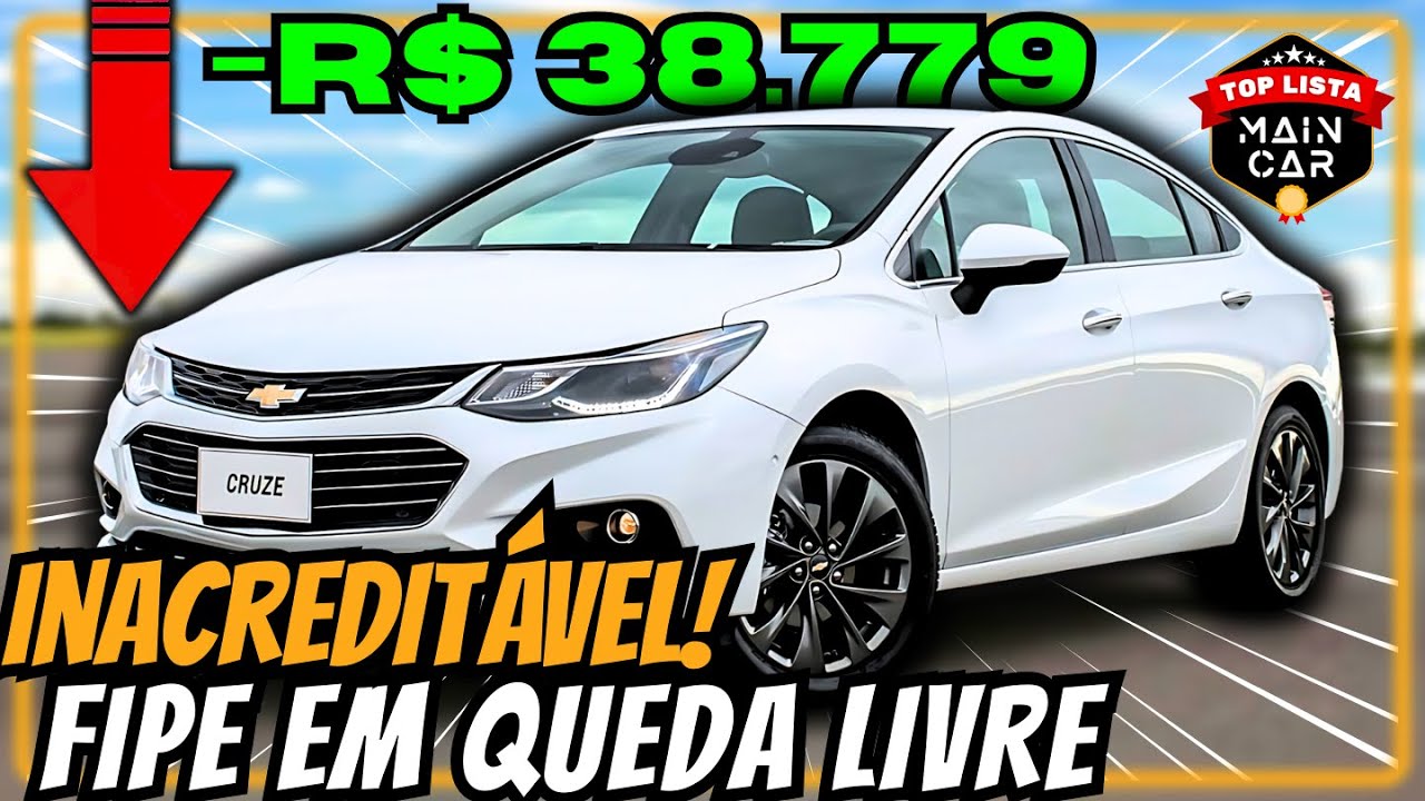 5 Carros INCRÍVEIS que DESPENCARAM DE PREÇO NA FIPE | Deu a louca na Fipe🔥