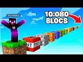 Je Saute sur TOUS LES BLOCS de Minecraft !