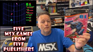 5 MSX Games from 5 Publishers (Galaga, Treasure of Moa, Space Invaders, E.I., Sky Jaguar)