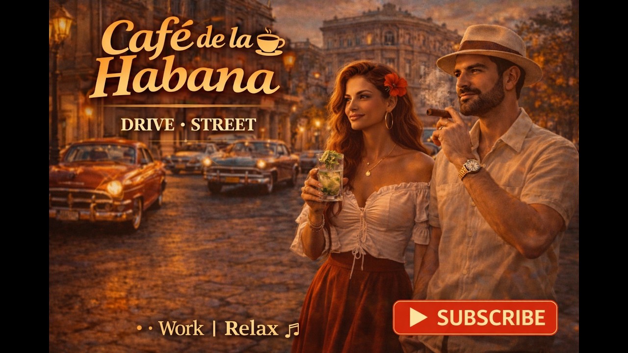 Havana Street Drive ☕ Cafe de La Habana | Cuban Jazz for Relax, Study & Work (2H)