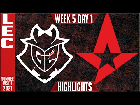 G2 vs AST Highlights | LEC Summer 2021 W5D1 | G2 Esports vs Astralis