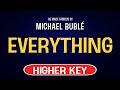 Michael Buble - Everything | Karaoke Higher Key