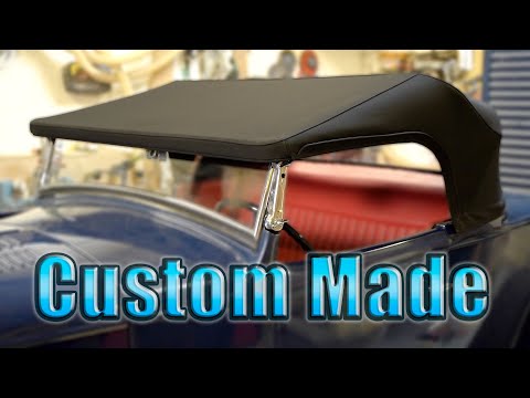Ford Model A Roadster,  custom made convertible top. Auto upholstery