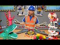 Handyman Hal Plays With Toys In Workshop Toys For Kids Fun Race Track Toys