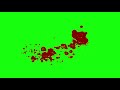 [4K] Green Screen Blood Splatter 4