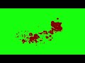 4K Green Screen Blood Splatter 4
