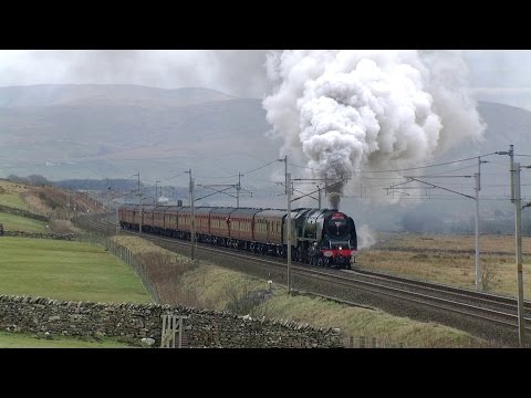 LMS 46233 Barks over Shap and Beattock on the Midday Scot 19/3/16.