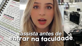 o que você PRECISA SABER antes de entrar na FACULDADE | dicas e dúvidas 🎓