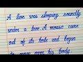One page cursive writing in english || Most beautiful cursive writing practice