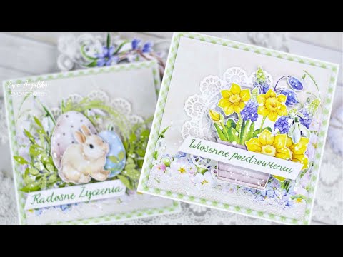 Jak zrobić wielkanocne kartki do koperty - kurs scrapbooking na szybkie kartki na Wielkanoc