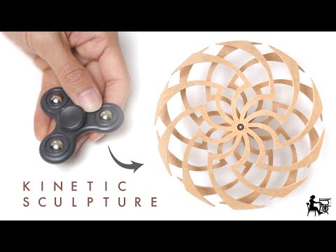 Kinetic Sculpture【DIY】-Free template-ハンドスピナーで作るキネティック・アート