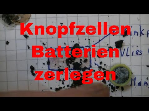 Knopfzellen Batterie zerlegen Alkaline - eflose #754