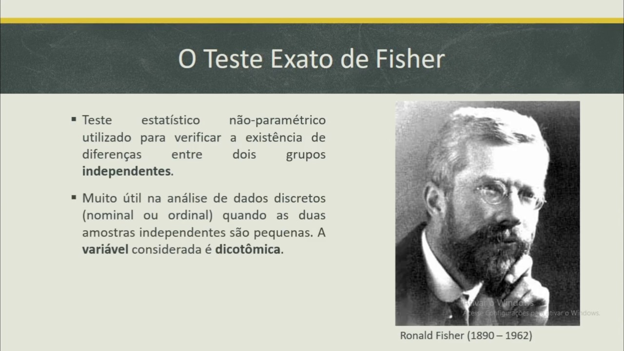 Estatística - Teste Exato de Fisher