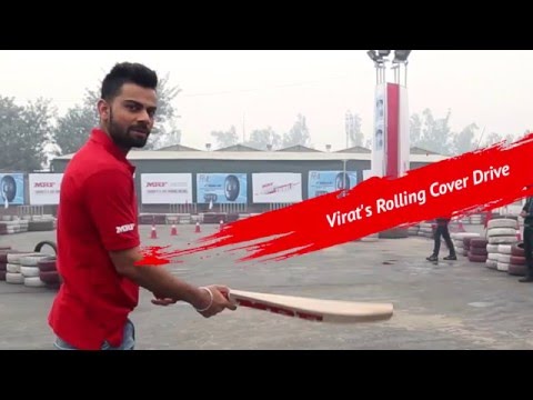 Virat's Rolling Cover Drive - Trick Shot during MRF Shoot