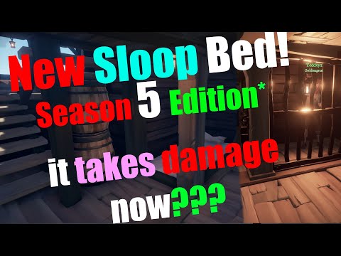 Sea of Thieves: Does the new SLOOP BED take DAMAGE? 2.0 SEASON 5!