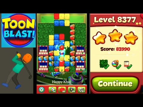 Toon Blast Level 8377 ✨🦖🦖