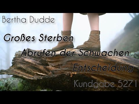 Großes Sterben, Abrufen der Schwachen, Entscheidung | Bertha Dudde - 5271