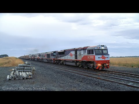 1MA9 SCT Mixed Freight Train Approaching Gheringhap (5/3/2023) - PoathTV Australian Railways