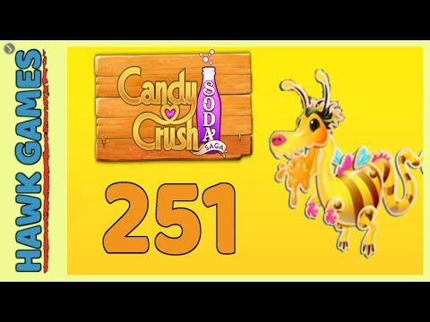Candy Crush Soda Saga Level 251 (Honey mode) - 3 Stars Walkthrough, No Boosters