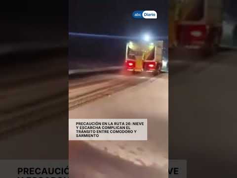 Precaución en la Ruta 26: nieve y escarcha complican el tránsito entre Comodoro y Sarmiento