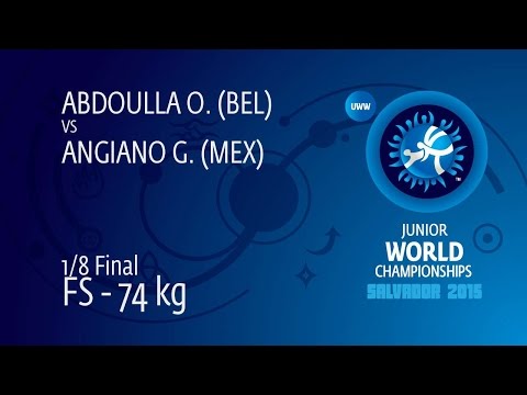 1/8 FS - 74 kg: O. ABDOULLA (BEL) df. G. ANGIANO (MEX), 8-2