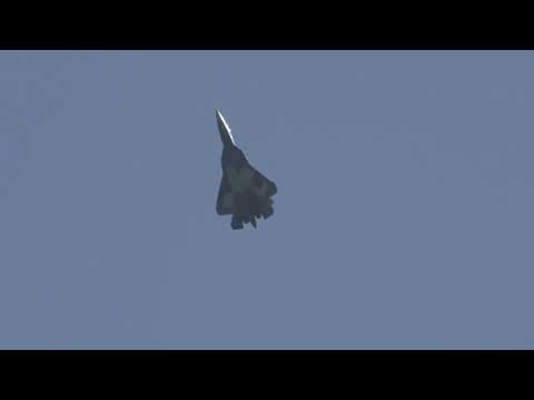 Sukhoi Su-57 PAK FA Maneuvers Russian Air Force